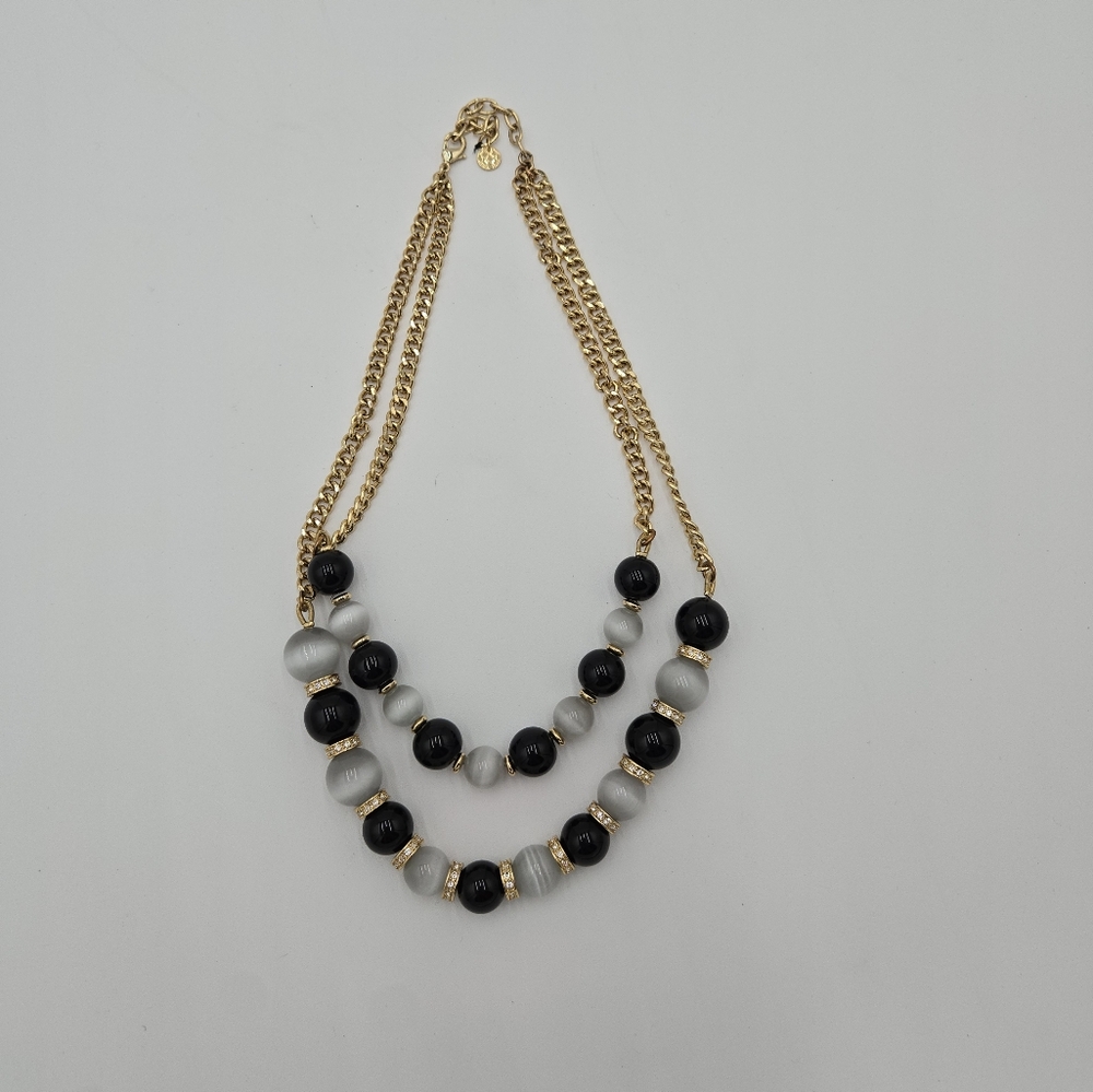 Talbots Chunky Double Strand Beaded Necklace